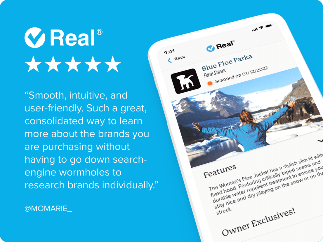 The Real® App receives 5-star reviews